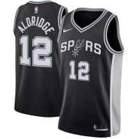 Nike San Antonio Spurs #12 LaMarcus Aldridge Black NBA Swingman Icon Edition Jersey