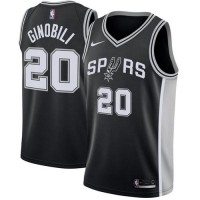 Nike San Antonio Spurs #20 Manu Ginobili Black NBA Swingman Icon Edition Jersey