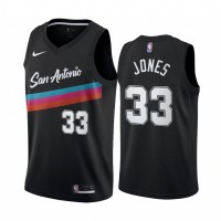 Nike San Antonio Spurs #33 Tre Jones Black NBA Swingman 2020-21 City Edition Jersey