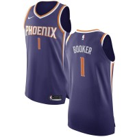 Nike Phoenix Suns #1 Devin Booker Purple NBA Authentic Icon Edition Jersey