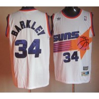 Mitchell & Ness Phoenix Suns #34 Charles Barkley Stitched White Throwback NBA Jersey