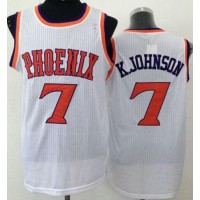 Phoenix Suns #7 Kevin Johnson White New Throwback Stitched NBA Jersey