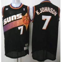 Phoenix Suns #7 Kevin Johnson Black Throwback Stitched NBA Jersey
