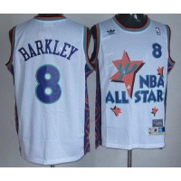 Phoenix Suns #8 Charles Barkley White 1995 All-Star Throwback Stitched NBA Jersey