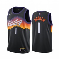 Nike Phoenix Suns #1 Devin Booker Black NBA Swingman 2020-21 City Edition Jersey