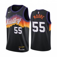 Nike Phoenix Suns #55 E'Twaun Moore Black NBA Swingman 2020-21 City Edition Jersey