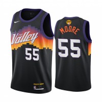 Nike Phoenix Suns #55 E'Twaun Moore Men's 2021 NBA Finals Bound City Edition Jersey Black