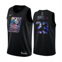 Nike Phoenix Suns #23 Cameron Johnson Men's Iridescent Holographic Collection NBA Jersey - Black