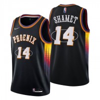 Phoenix Phoenix Suns #14 Landry Shamet Men's Nike Black 2021/22 Swingman NBA Jersey - City Edition