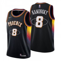 Phoenix Phoenix Suns #8 Frank Kaminsky Men's Nike Black 2021/22 Swingman NBA Jersey - City Edition