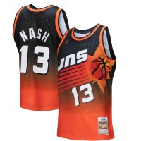 Phoenix Phoenix Suns #13 Steve Nash Mitchell & Ness Men's Orange/Black 1996/97 Hardwood Classics Fadeaway Swingman Player Jersey