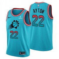 Nike Phoenix Suns #22 Deandre Ayton Men's 2022-23 City Edition NBA Jersey - Cherry Blossom Blue