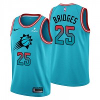 Nike Phoenix Suns #25 Mikal Bridges Men's 2022-23 City Edition NBA Jersey - Cherry Blossom Blue