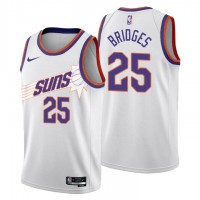 Nike Phoenix Suns #25 Mikal Bridges Men's 2022-23 City Edition NBA Jersey - Cherry Blossom White