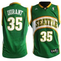 Oklahoma City Thunder #35 Kevin Durant Green Seattle SuperSonics Style Stitched NBA Jersey