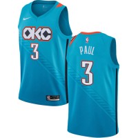 Nike Oklahoma City Thunder #3 Chris Paul Turquoise NBA Swingman City Edition 2018/19 Jersey