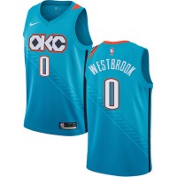 Nike Oklahoma City Thunder #0 Russell Westbrook Turquoise NBA Swingman City Edition 2018/19 Jersey
