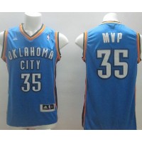 Oklahoma City Thunder #35 Kevin Durant Blue MVP Stitched NBA Jersey
