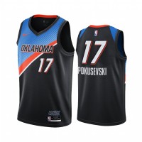 Nike Oklahoma City Thunder #17 Aleksej Pokusevski Black NBA Swingman 2020-21 City Edition Jersey