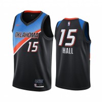 Nike Oklahoma City Thunder #15 Josh Hall Black NBA Swingman 2020-21 City Edition Jersey