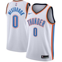 Nike Oklahoma City Thunder #0 Russell Westbrook White NBA Swingman Association Edition Jersey