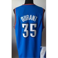 Revolution 30 Autographed Oklahoma City Thunder #35 Kevin Durant Blue Stitched NBA Jersey