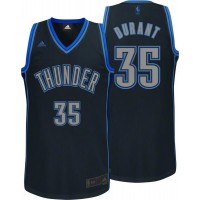 Oklahoma City Thunder #35 Kevin Durant Black Graystone Fashion Stitched NBA Jersey