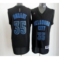 Oklahoma City Thunder #35 Kevin Durant Black on Black Stitched NBA Jersey