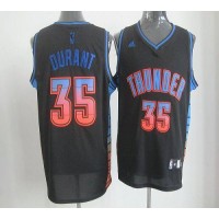 Oklahoma City Thunder #35 Kevin Durant Black Stitched NBA Vibe Jersey