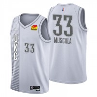 Oklahoma City Oklahoma City Thunder #33 Mike Muscala Men's Nike Gray 2021/22 Swingman NBA Jersey - City Edition