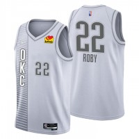 Oklahoma City Oklahoma City Thunder #22 Isaiah Roby Men's Nike Gray 2021/22 Swingman NBA Jersey - City Edition