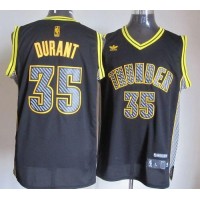 Oklahoma City Thunder #35 Kevin Durant Black Electricity Fashion Stitched NBA Jersey