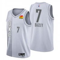 Oklahoma City Oklahoma City Thunder #7 Darius Bazley Men's Nike Gray 2021/22 Swingman NBA Jersey - City Edition