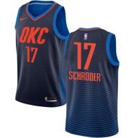 Nike Oklahoma City Thunder #17 Dennis Schroder Navy Blue NBA Swingman Statement Edition Jersey