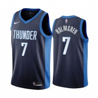 Oklahoma City Oklahoma City Thunder #7 Chet Holmgren Navy NBA Swingman 2020-21 Earned Edition Jersey