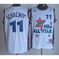 Oklahoma City Thunder #11 Detlef Schrempf White 1995 All-Star Throwback Stitched NBA Jersey