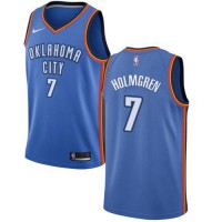 Nike Oklahoma City Thunder #7 Chet Holmgren Blue Men's 2021-22 NBA 75th Anniversary Diamond Swingman Jersey - Icon Edition