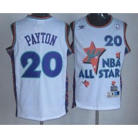 Oklahoma City Thunder #20 Gary Payton White 1995 All-Star Throwback Stitched NBA Jersey