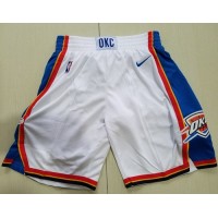 Men's Oklahoma City Oklahoma City Thunder Nike White Swingman Basketball Shorts