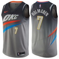 Nike Oklahoma City Thunder #7 Chet Holmgren Gray NBA Swingman City Edition Jersey
