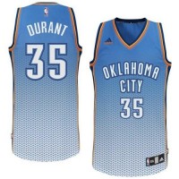 Oklahoma City Thunder #35 Kevin Durant Blue Resonate Fashion Swingman Stitched NBA Jersey