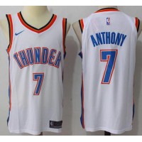Nike Oklahoma City Thunder #7 Carmelo Anthony White NBA Swingman Association Edition Jersey
