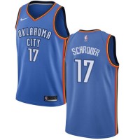 Nike Oklahoma City Thunder #17 Dennis Schroder Blue NBA Swingman Icon Edition Jersey