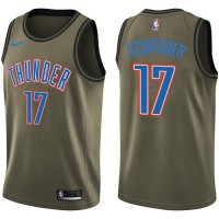 Nike Oklahoma City Thunder #17 Dennis Schroder Green NBA Swingman Salute to Service Jersey