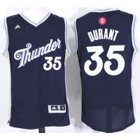 Oklahoma City Thunder #35 Kevin Durant Navy Blue 2015-2016 Christmas Day Stitched NBA Jersey
