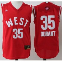 Oklahoma City Thunder #35 Kevin Durant Red 2016 All-Star Stitched NBA Jersey