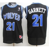 Nike Minnesota Timberwolves #21 Kevin Garnett Black NBA Rookie Jersey