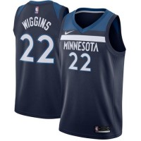 Nike Minnesota Timberwolves #22 Andrew Wiggins Navy Blue NBA Swingman Icon Edition Jersey