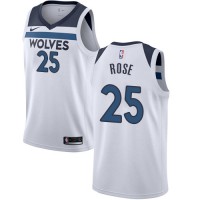 Nike Minnesota Timberwolves #25 Derrick Rose White NBA Authentic Association Edition Jersey