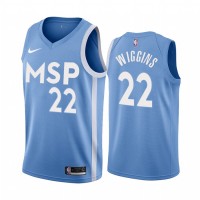 Nike Minnesota Timberwolves #22 Andrew Wiggins Men's Unveil 2019-20 City Edition Swingman NBA Jersey Blue